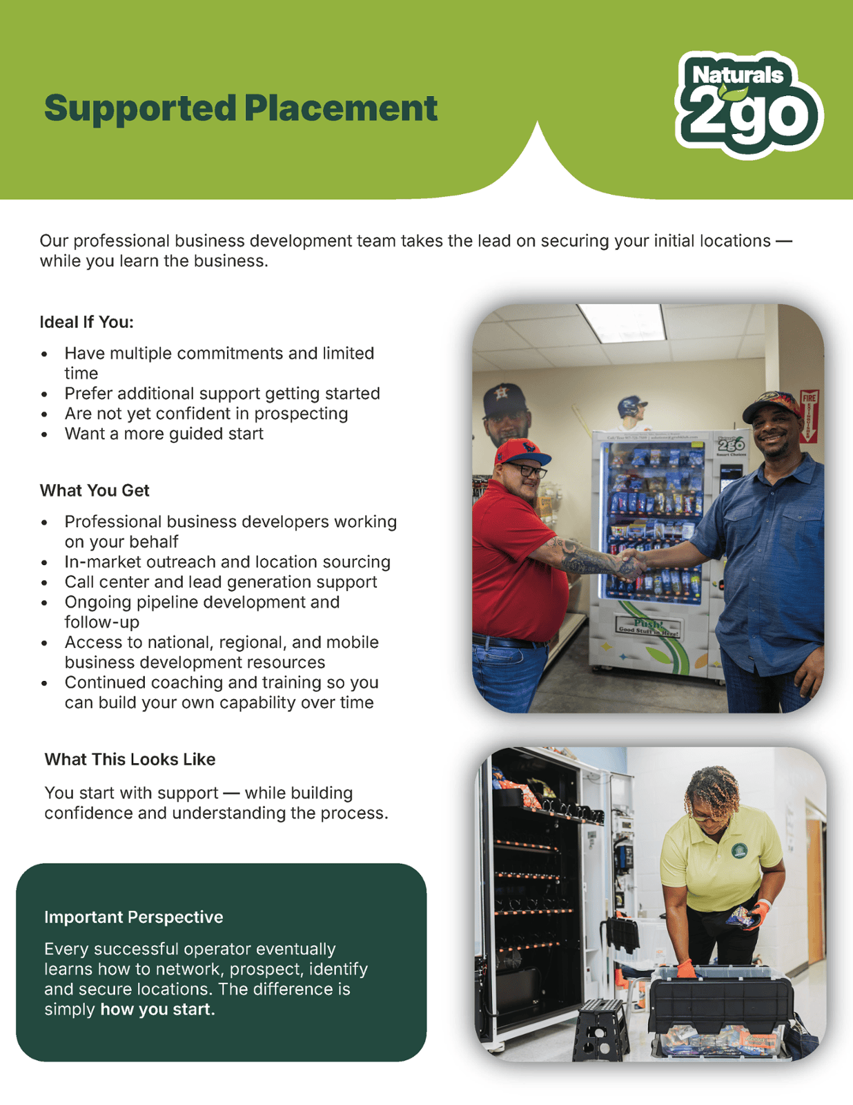 Naturals2Go Business Development & Locating